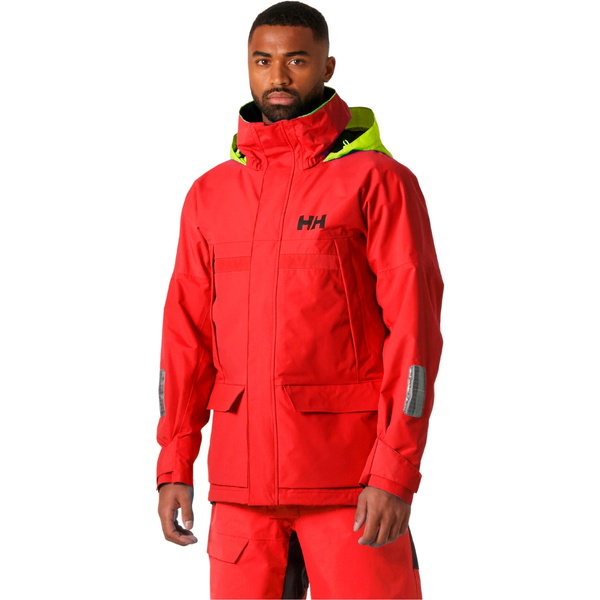 2026 Helly Hansen Heren Pier 4.0 Jacket & Pier 4.0 Bib Sailing Suit HHMPJAPBBAR - Alert Red / Ebony